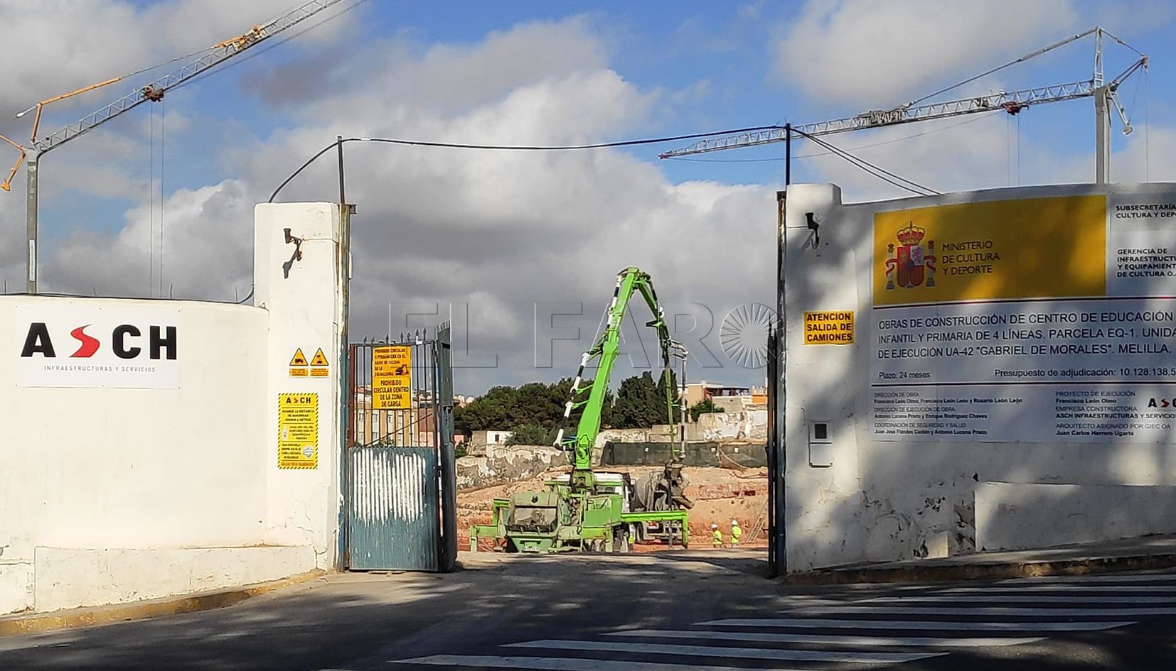 gabriel morales Avanzan las obras del nuevo colegio con la cimentación en Gabriel de Morales