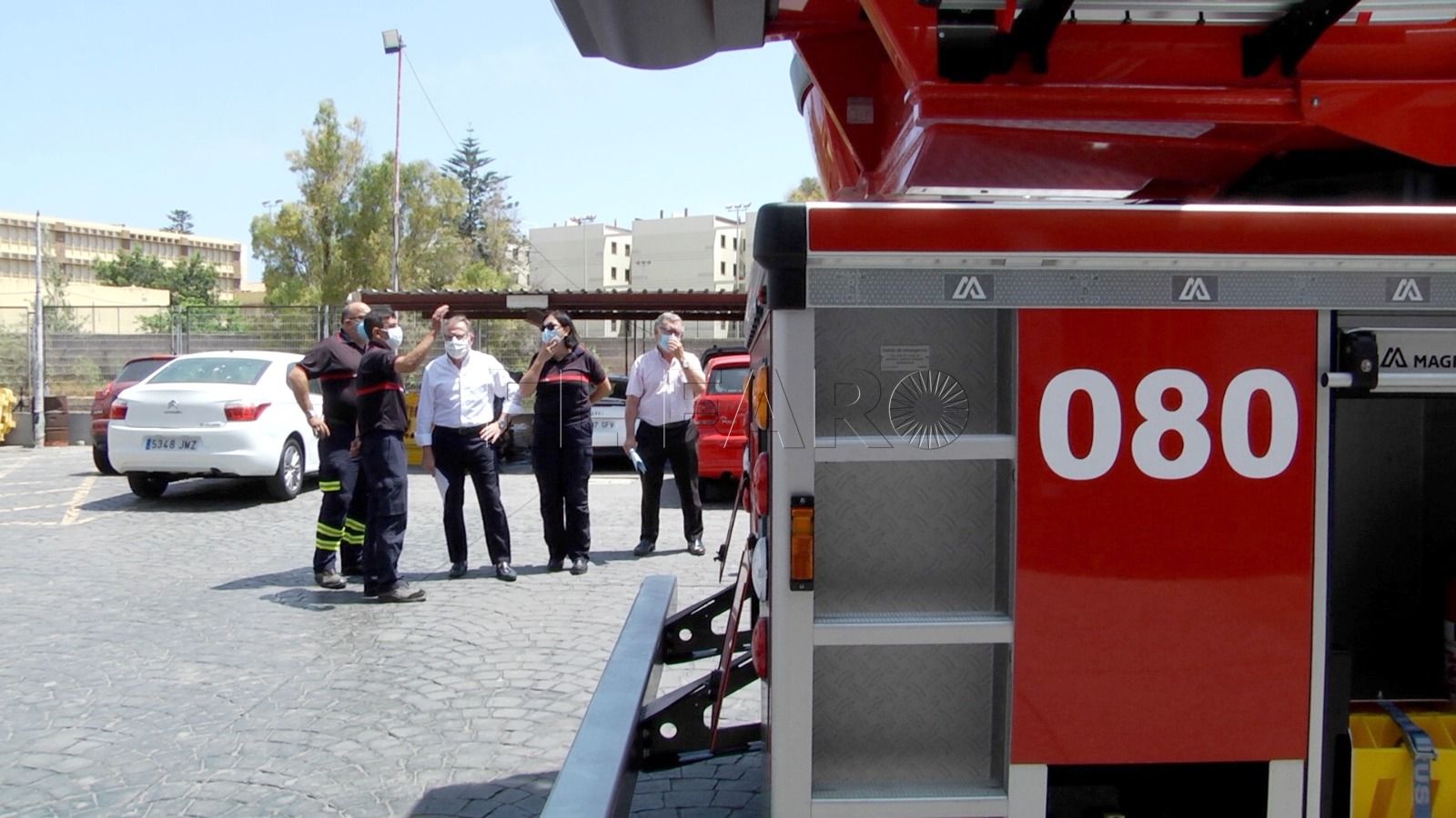 nuevo camion bomberos El Parque de Bomberos adquiere un nuevo vehículo de autoescala automático de 32 metros