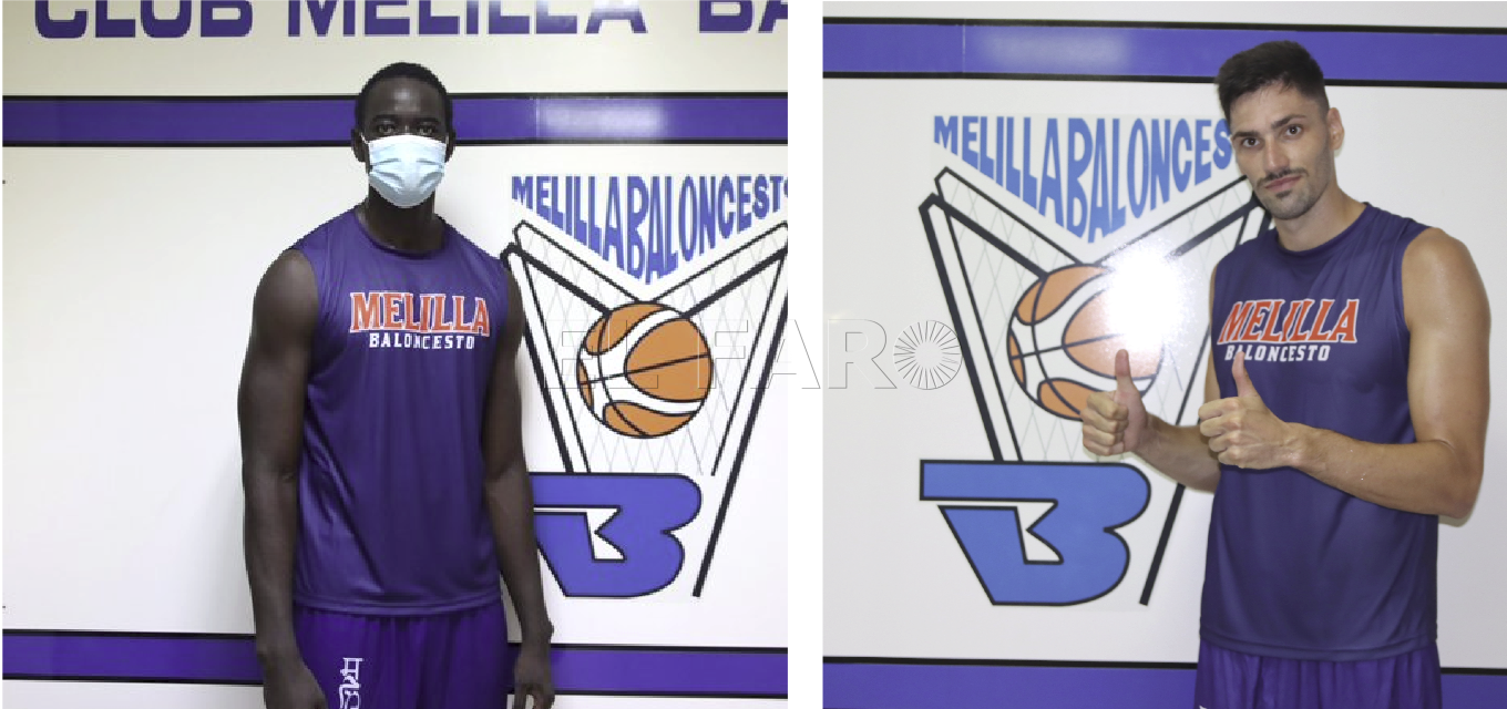 Los dos jugadores se hicieron la foto oficial en las dependencias del Melilla Sport Capital Baloncesto.
