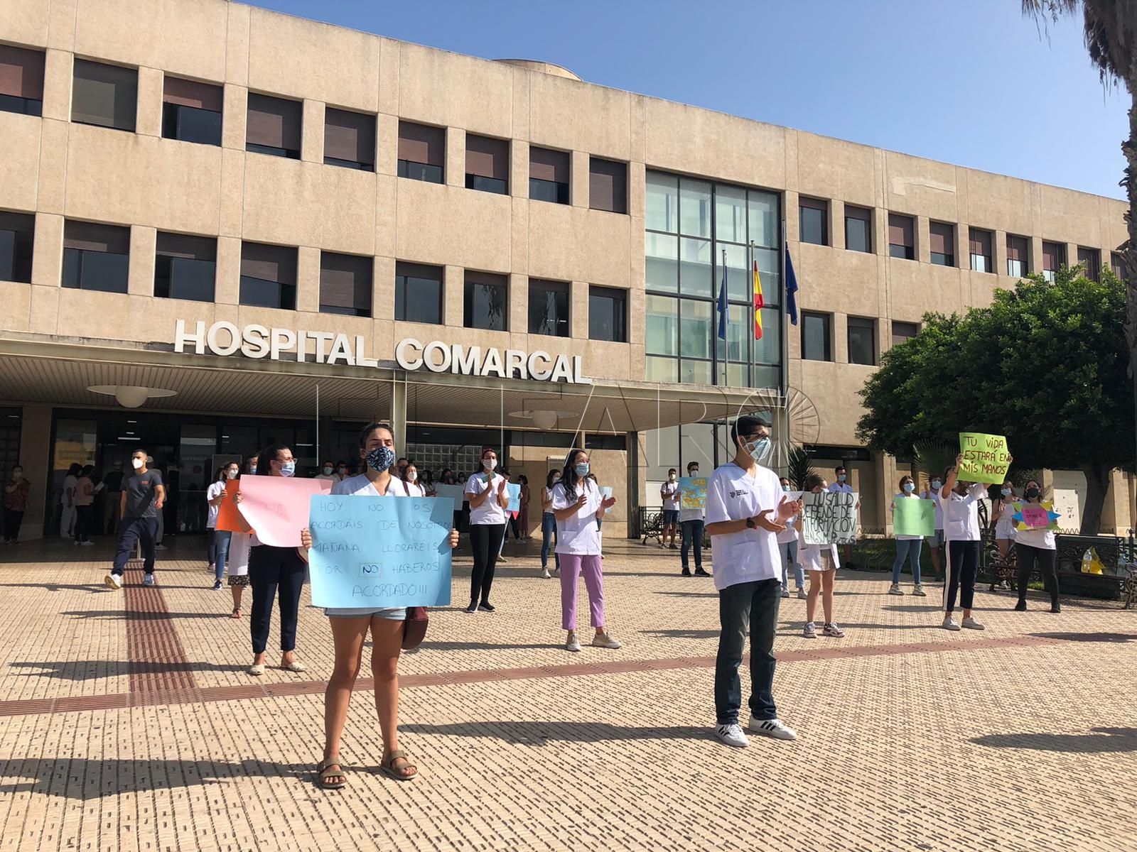 manifestacion enfermeria estudiantes Los estudiantes de Enfermería de la UGR reclaman poder hacer sus prácticas curriculares