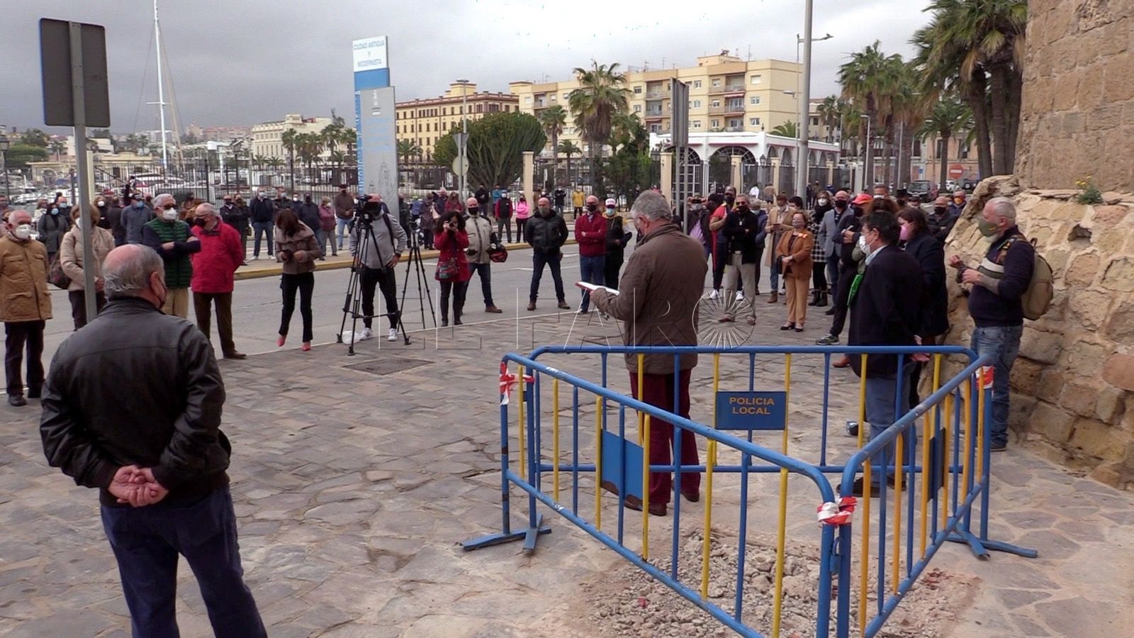 Franco concentración Concentración en Melilla a favor de la estatua de Franco