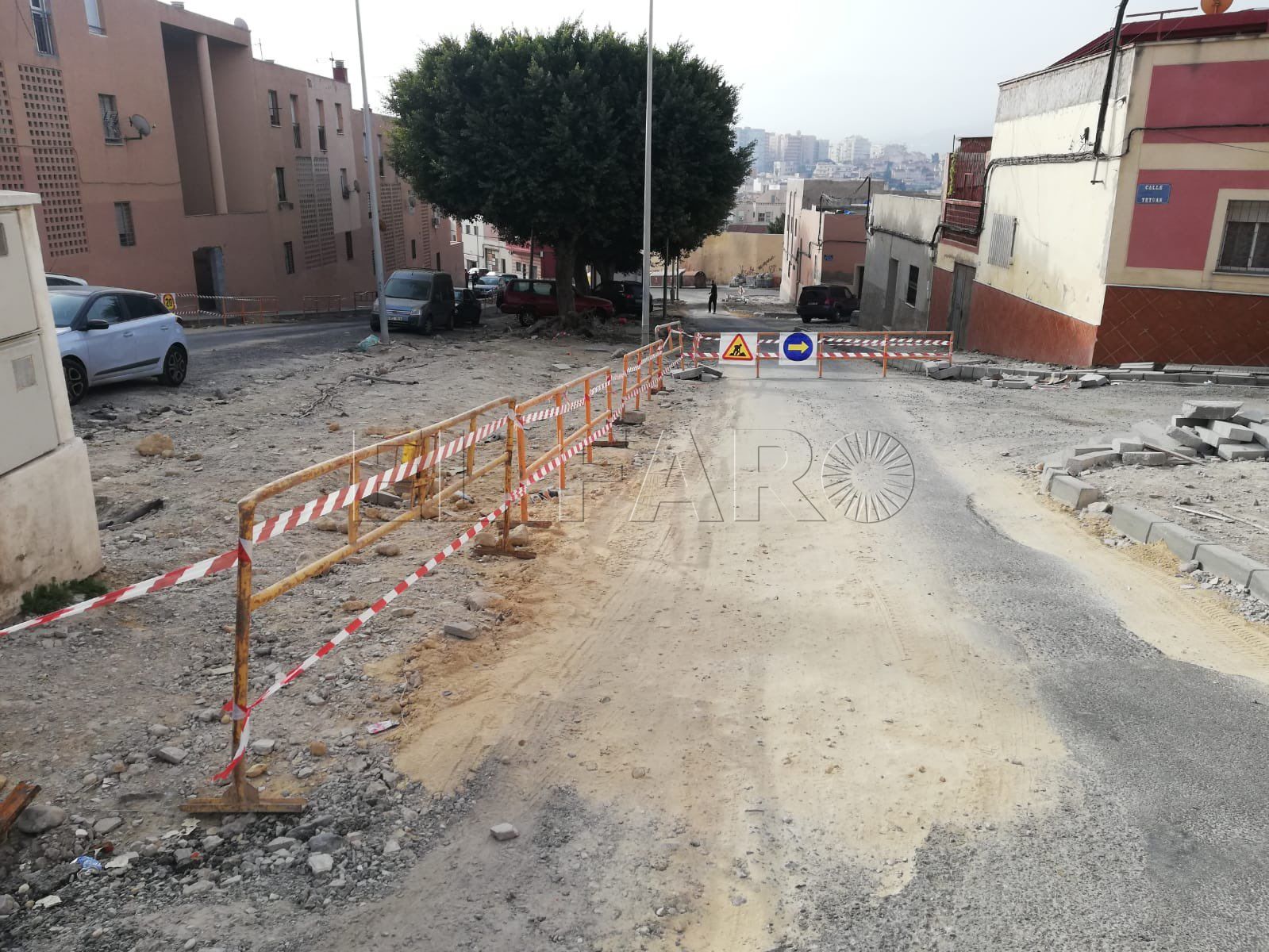 calle tadino martinengo El lunes continuarán los trabajos en la calle Tadino de Martinengo