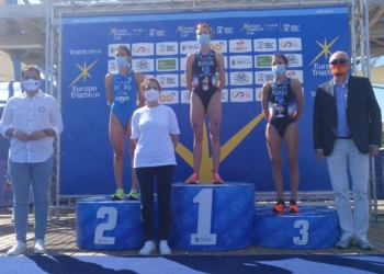 Podium Copa Europa Melilla femenina El colofón fue la entrega de medallas