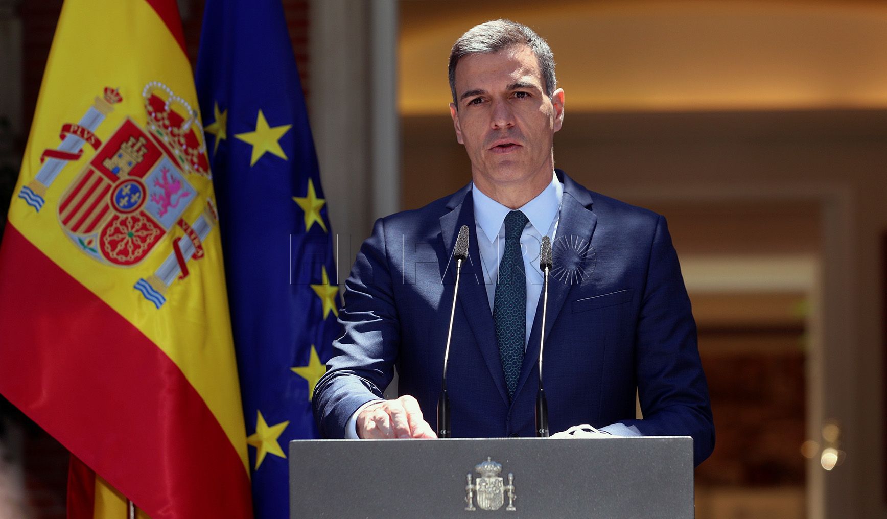 Sanchez presidente Sánchez viaja a Ceuta y Melilla tras hablar con el Rey: "Es un momento muy grave para España"