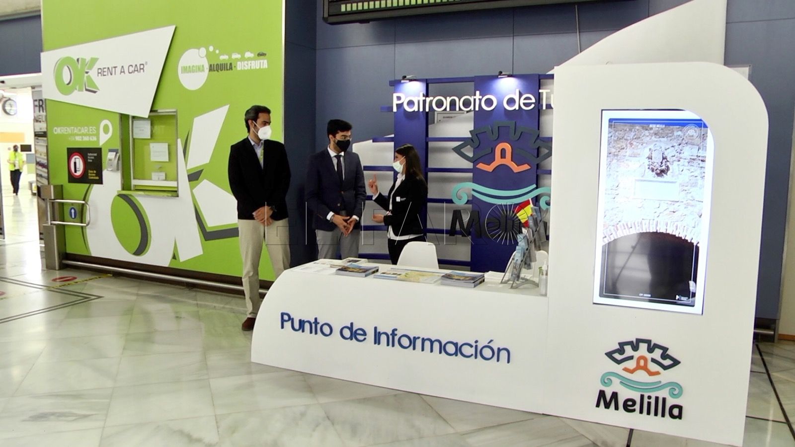 El Patronato de Turismo inaugura un stand en el Aeropuerto de Melilla