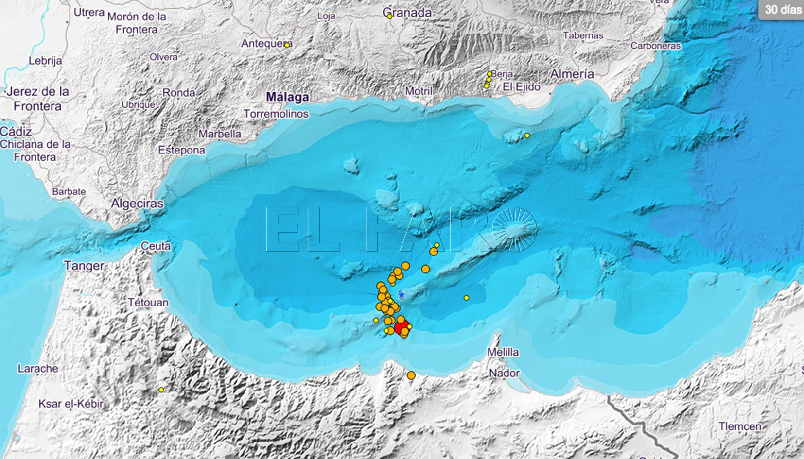 terremoto Melilla se desvela con un terremoto de 4,1 a las 5:23 horas