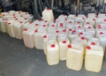 02 vista garrafas Decomisan una narcolancha en Alborán y 1.525 litros de combustible