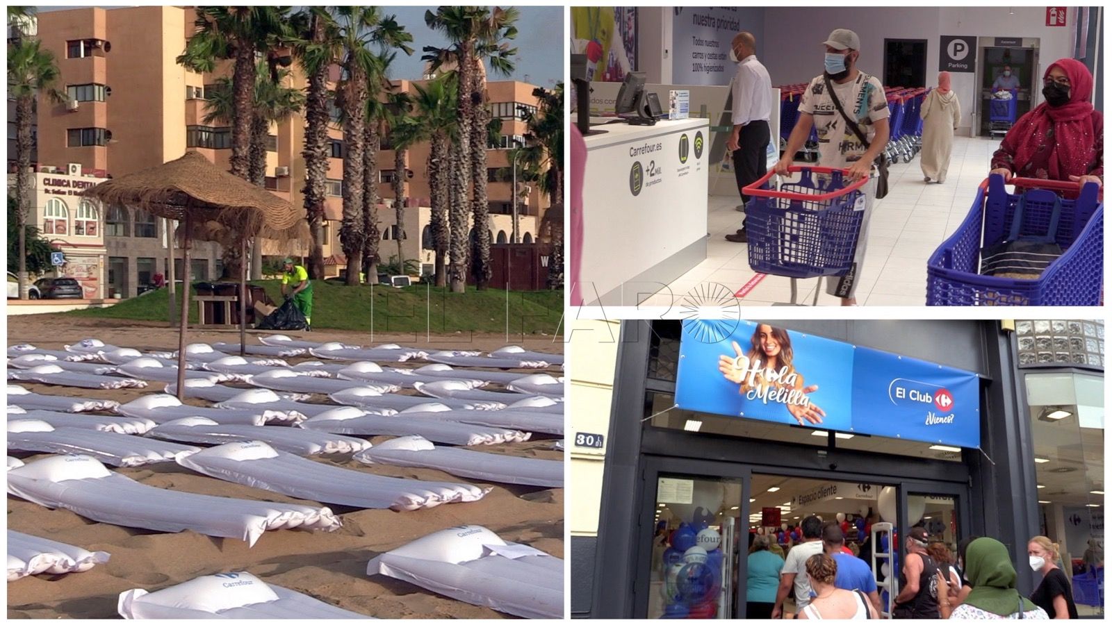 Carrefour sorprende con una acción social en los Cárabos por su inauguración en Melilla