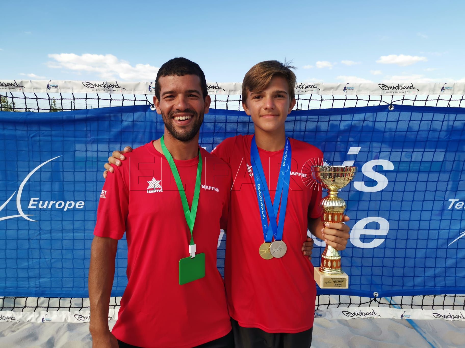 CAMPEON Plata para Nicolás Volpe en dobles mixto en el Europeo sub-14 de tenis playa