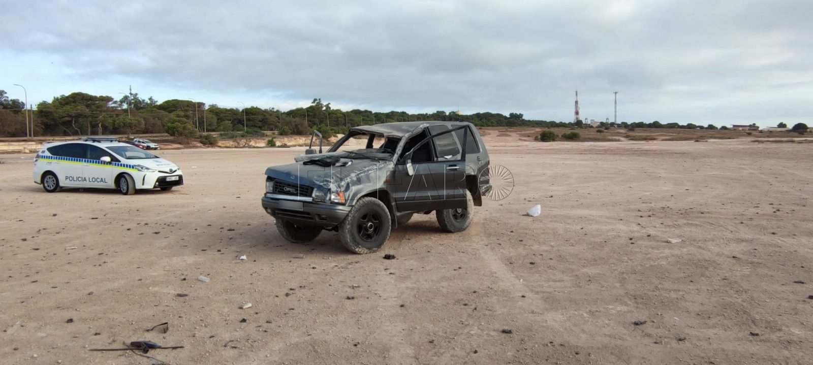 accidente rostrogordo 'Demostraciones automovilísticas' en Rostrogordo: un joven vuelca su coche y sale disparado por la luna delantera
