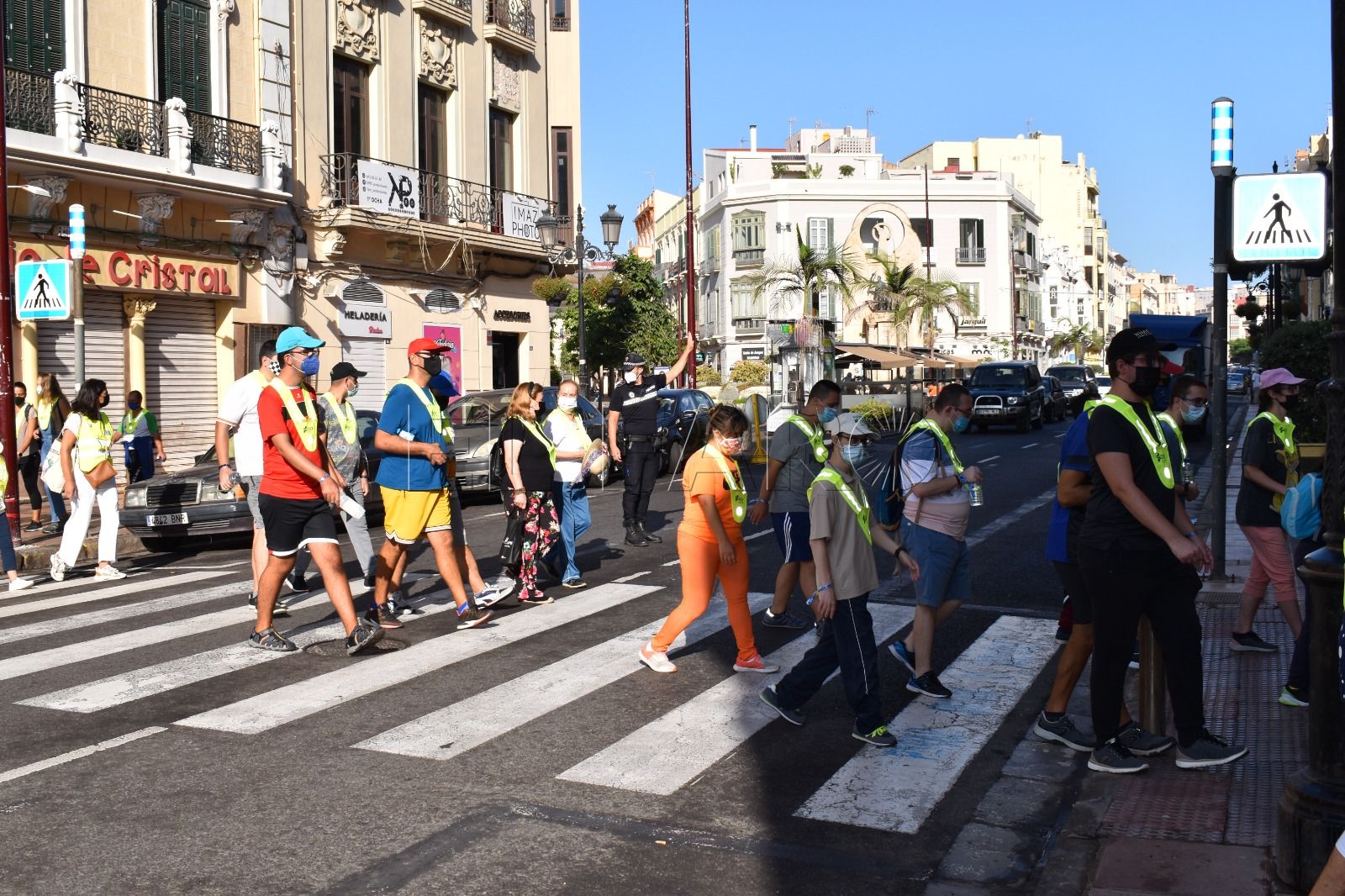 Aspanies y el Centro de Día para Mayores caminan por la movilidad sostenible en Melilla