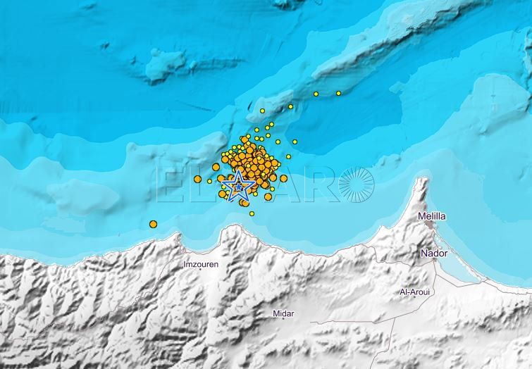 terremoto Registrado un terremoto de magnitud 3.9 en mar de Alborán, sentido en Melilla