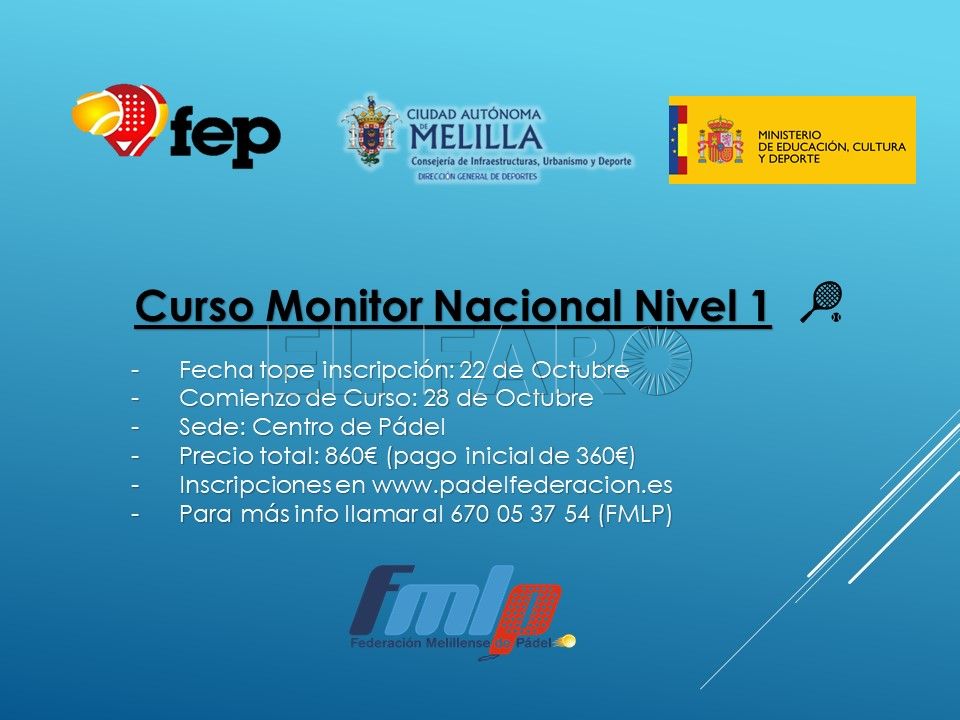 Curso Monitor Nacional Nivel 1 La Federación organiza el curso de monitor nacional