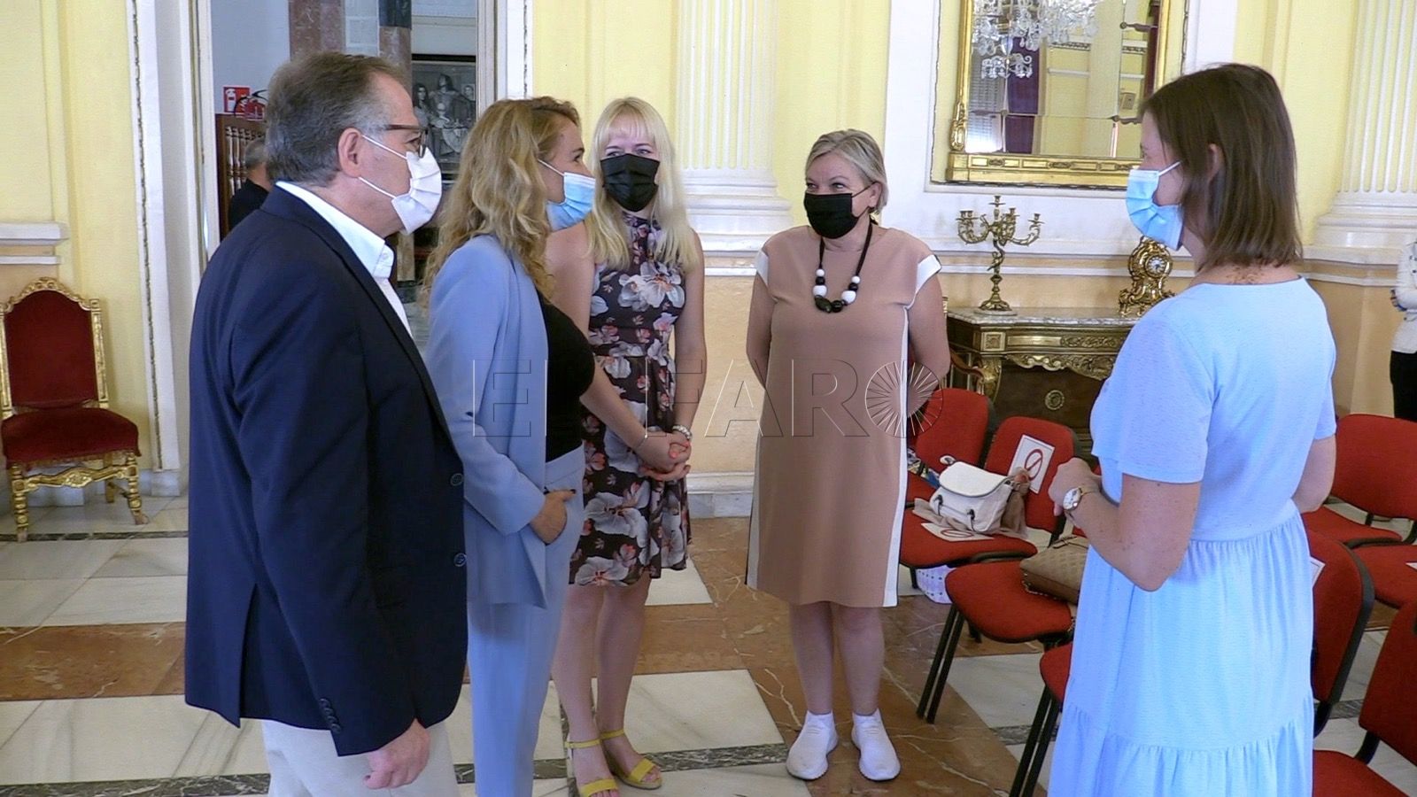 Profesoras Recibidas en Melilla las profesoras de Estonia que participan en un proyecto escolar de reciclaje