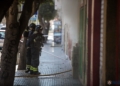 Bomberos incencio Policía Local 4 Desalojo vecinal por un incendio en la calle General Astilleros de Melilla