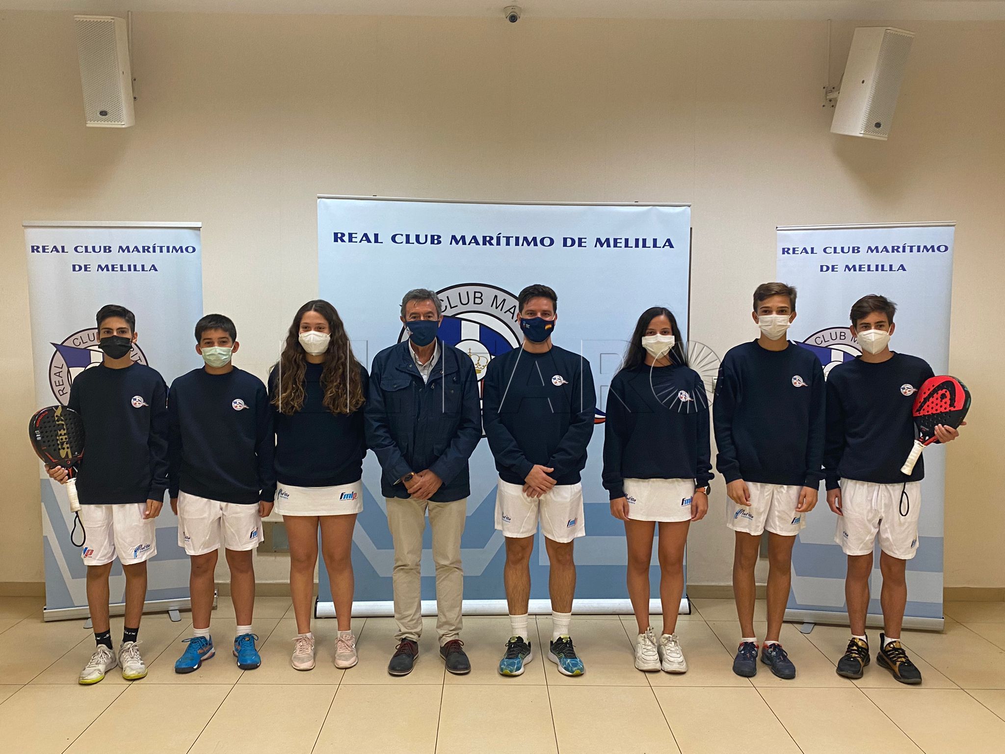 EQUIPO PADEL RCMM El Real Club Marítimo participa en el Nacional por equipos infantiles 2021