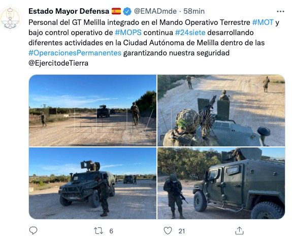 Estado Mayor Ejercicios militares en Melilla de presencia y vigilancia terrestre: "Garantizando la seguridad"