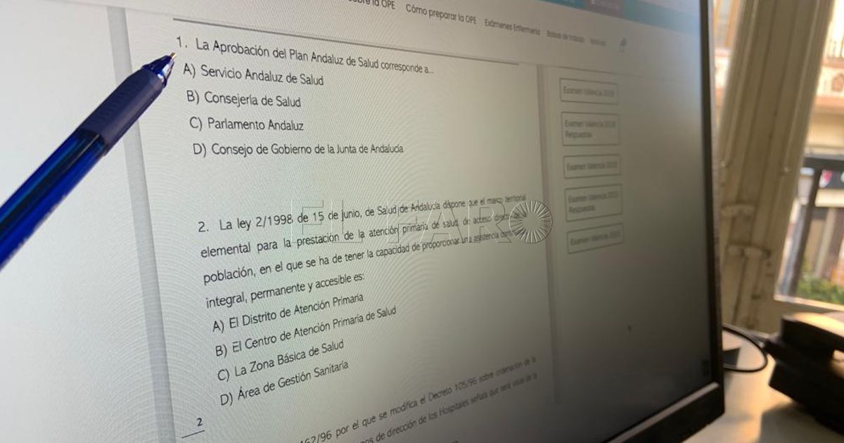 Examen de oposiciones en una imagen de archivo Sanitarios de Melilla aún no saben si podrán viajar a las oposiciones de Andalucía