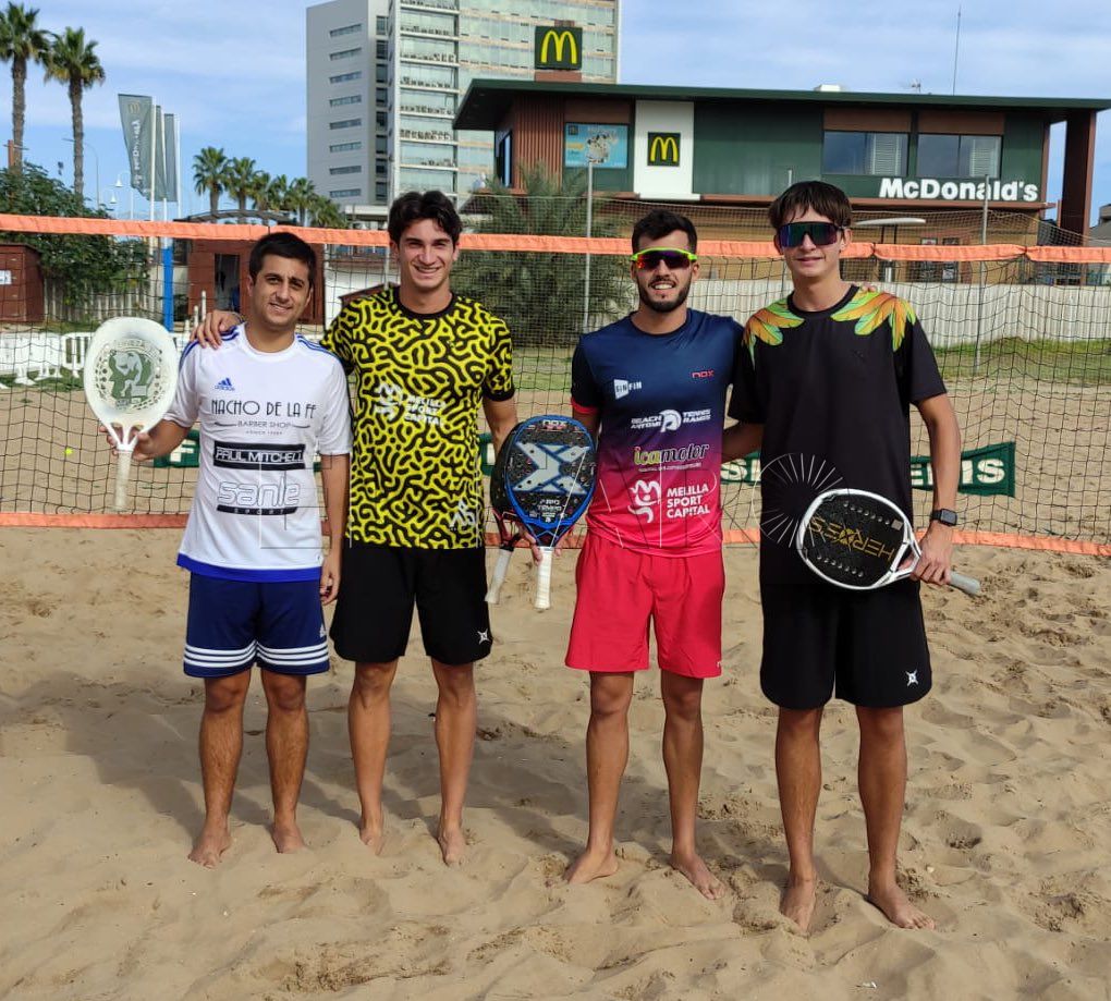 FEuPLXpXEAMXaRF Víctor López – Saulo Tejada y Eva Fernández – Ariadna Costa se proclaman campeones del IX Internacional de Tenis Playa Melilla Sport Capital