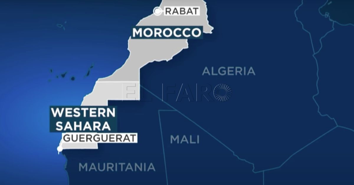 Mapa de Guerguerat Marruecos refuerza su presencia en el paso de Guerguerat