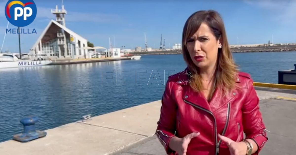 Paz Velázquez en una captura del vídeo enviado a la prensa El PP desmiente a Vox y niega incidente alguno con un barco de guerra marroquí en Melilla