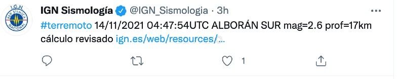 Terremoto 2 confirmado Hasta 5 terremotos seguidos en el Alborán Sur, cerca de Melilla: uno de ellos de 3,6 grados