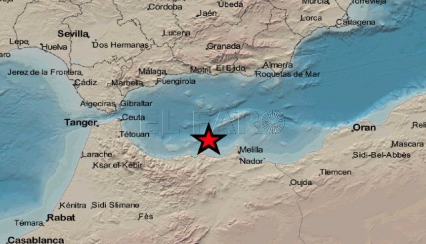 terremoto melilla alobran Terremoto de 3,4 grados en Alborán Sur, cerca de Melilla