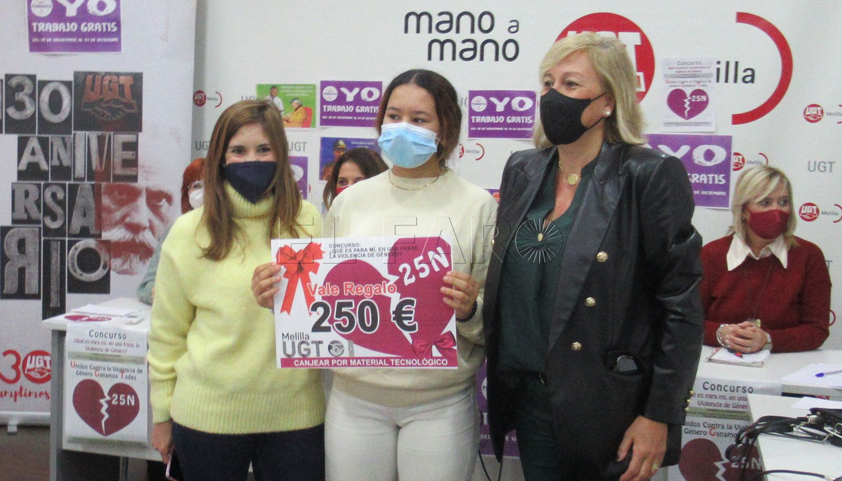 ugt Farah Jaadar, alumna del Rusadir, ganadora el concurso de UGT sobre violencia de género