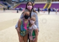 marta tormo henar alcoba y ana jativa Altísimo nivel de la gimnasia rítmica de Melilla