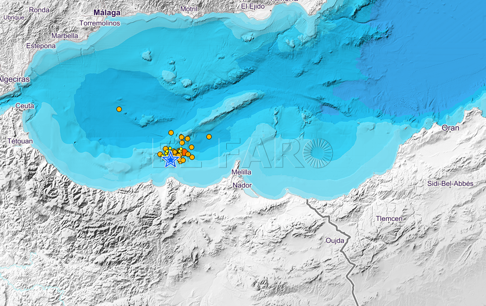 Captura de pantalla 2022 01 05 a las 10.14.32 Melilla siente varios terremotos en la zona de Alborán Sur: el último de magnitud 4