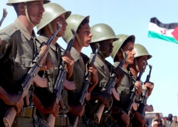 varios militares del ejercito marroqui antes de su despliegue en la zona de conflicto.r d.2175 883 Preparativos en Marruecos para las maniobras militares de "African Lion 2022"