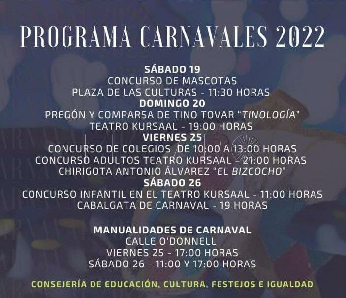 Programa de carnaval La Chirigota del Bizcocho actúa en Melilla este viernes y el sábado hay cabalgata de carnaval