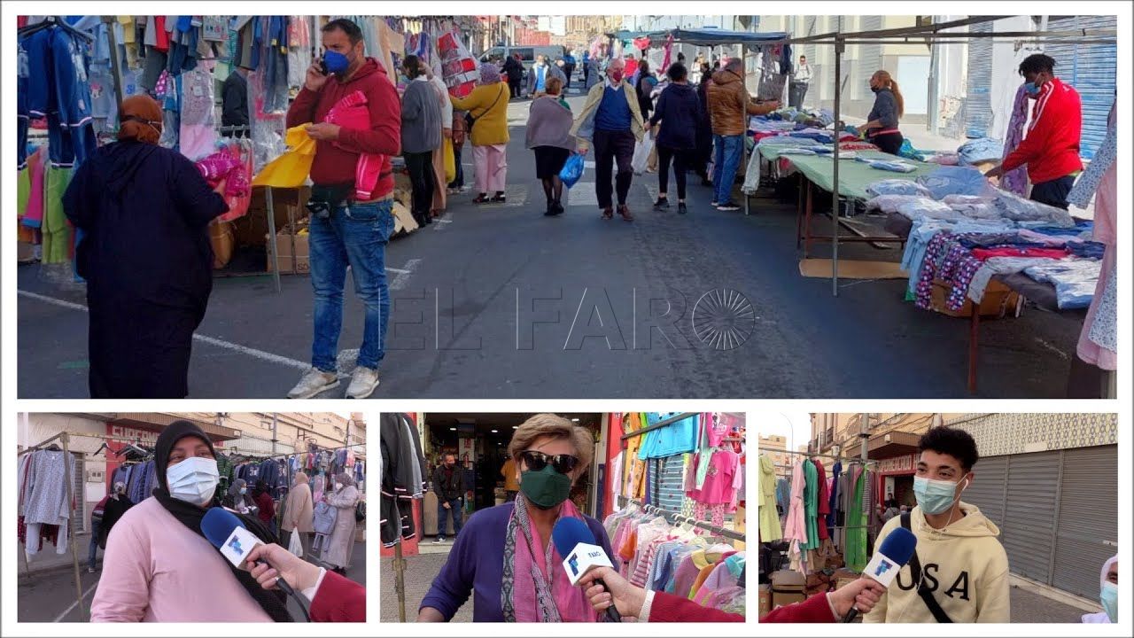 arranca el mercadillo de la calle margallo de melilla chandals a tres euros Arranca el mercadillo de la calle Margallo de Melilla con chándales a tres euros