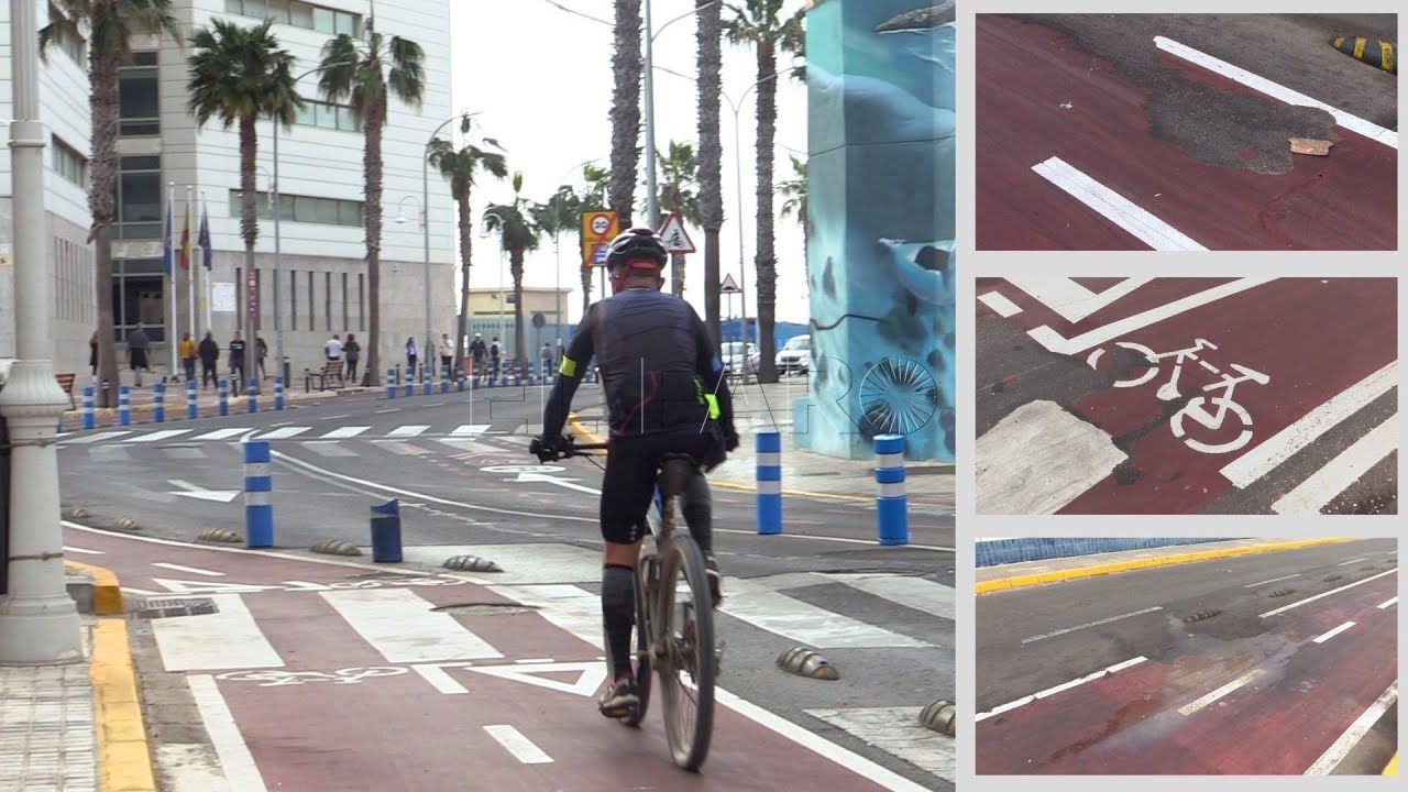 ciclistas y usuarios de las bicicletas en melilla critican el deterioro del carril bici Ciclistas y usuarios de las bicicletas en Melilla critican el deterioro del carril bici