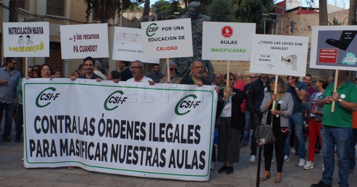 Manifestación de CSIF en Melilla.