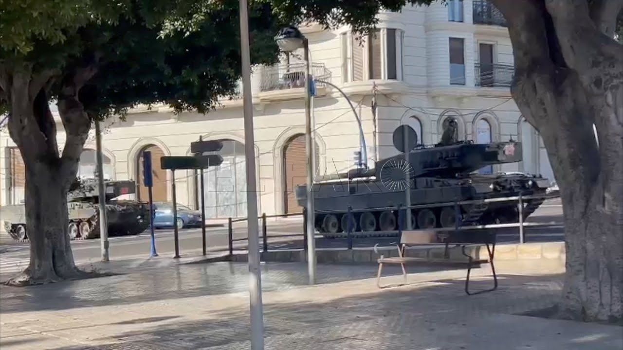 tanques por el centro de melilla Tanques por las calles del centro de Melilla
