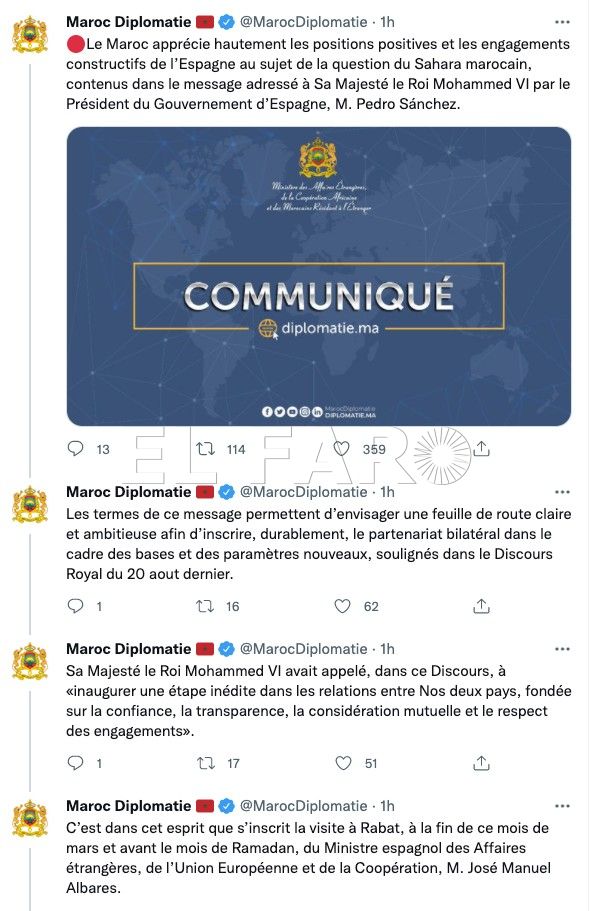 Comunicado Marruecos Marruecos da por cerrada la crisis diplomática con España