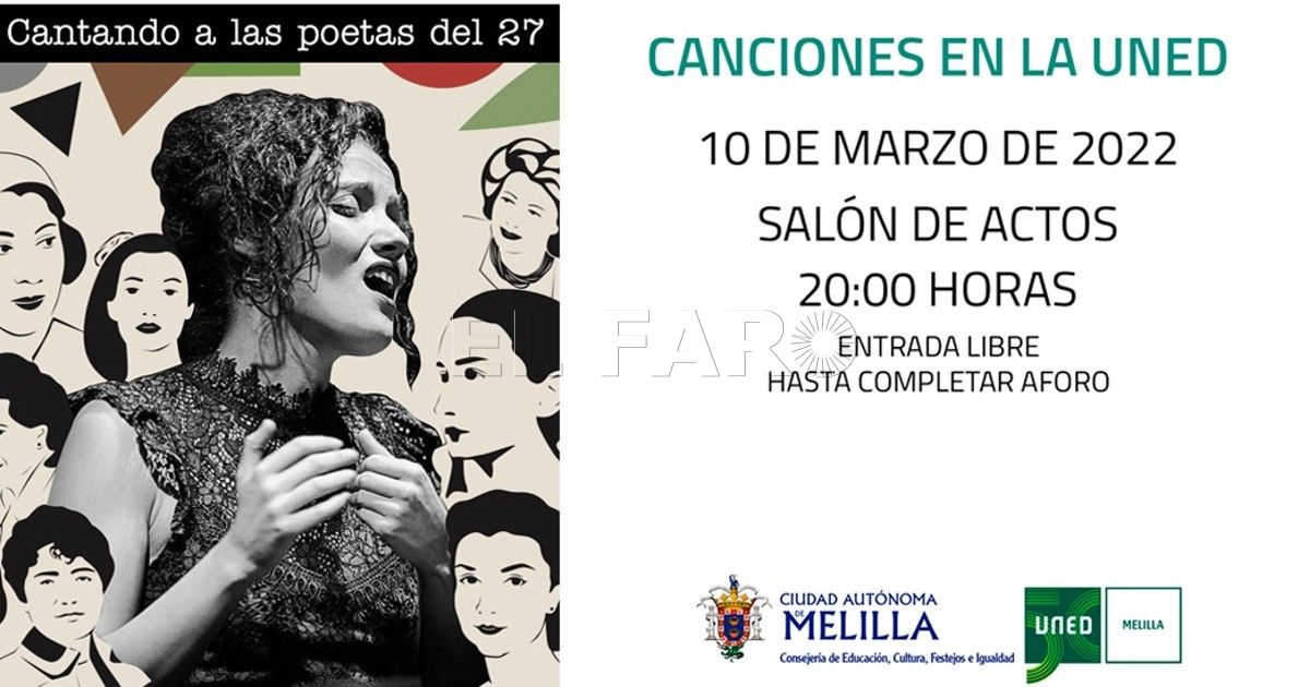 Concierto La UNED de Melilla inaugura ciclo de canciones protagonizadas por mujeres