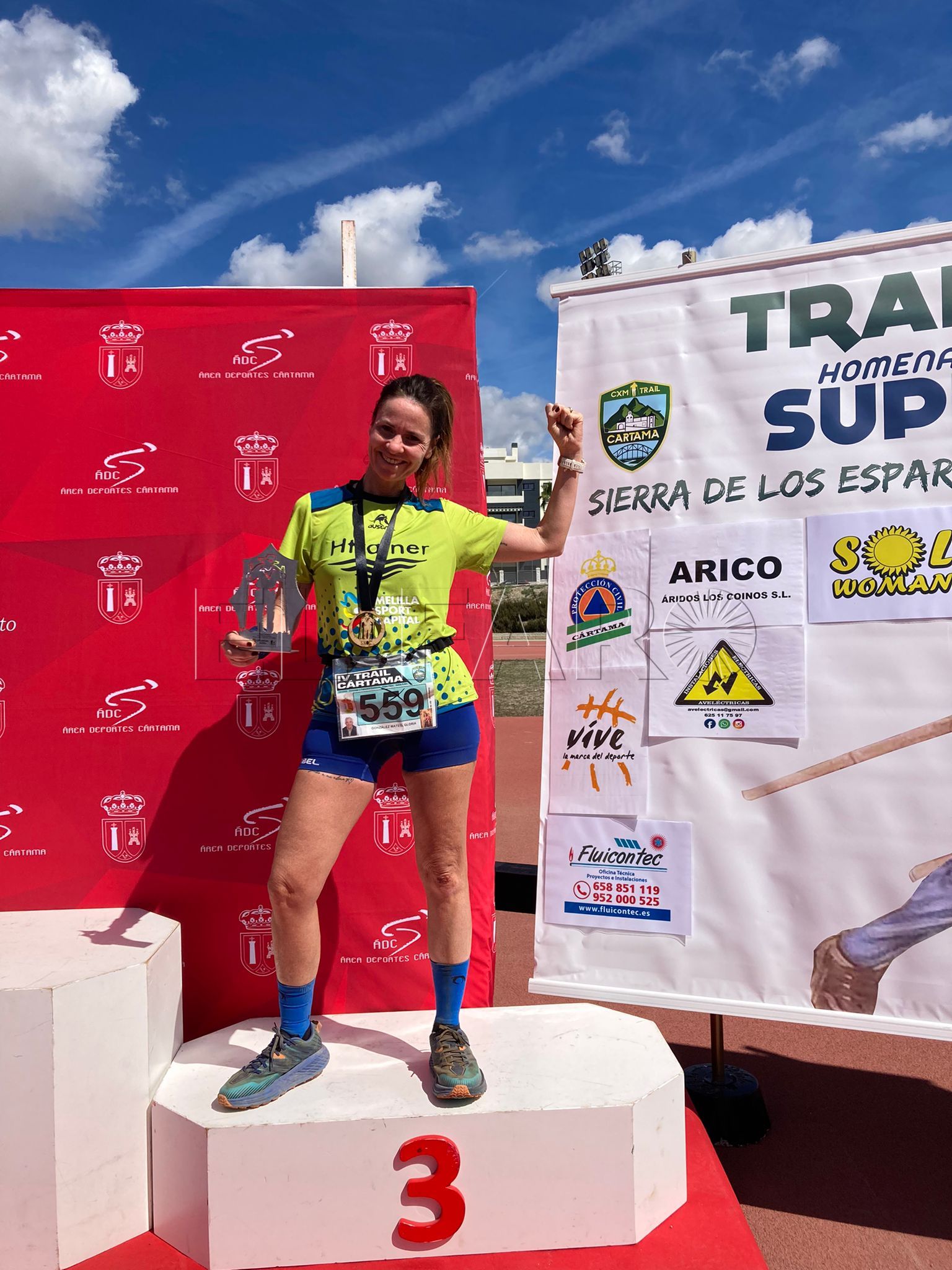 IMG 20220313 WA0009 La melillense Gloria González logra la tercera plaza en máster A en el IV Trail Cártama