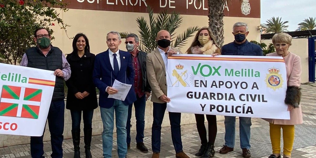 vox melilla manifestación Vox Melilla celebra un acto en reconocimiento a las Fuerzas y Cuerpos de Seguridad del Estado