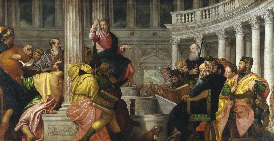‘Jesús entre doctores’, colección Museo del Prado, El Veronés, alrededor de 1548.