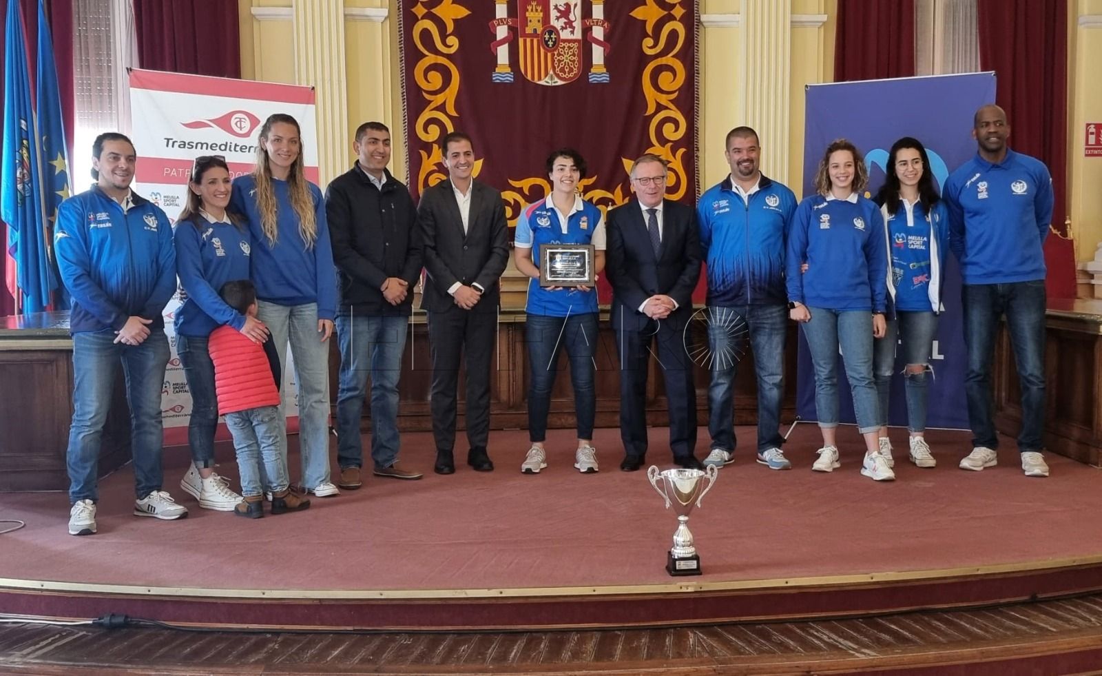 IMG 20220428 WA0019 El Melilla Sport Capital Femenino es recibido en el Salón Dorado de la Asamblea