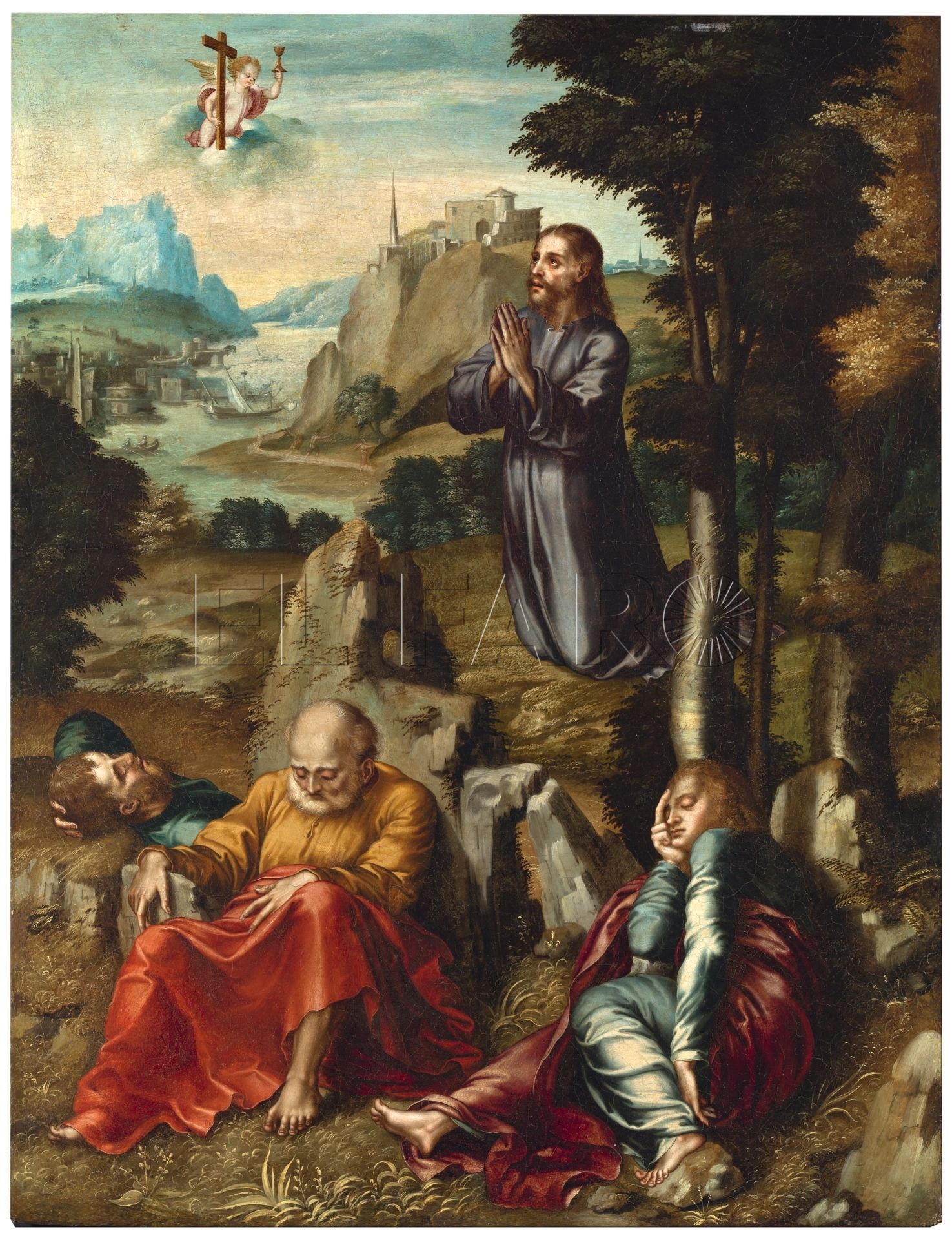 ‘La Oración en el Huerto’, colección Museo Nacional del Prado. Luis de Morales, hacia 1545.