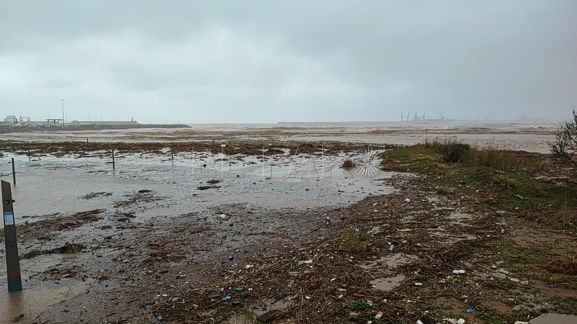 Playa de San Lorenzo Temporal en Melilla: la basura sale a flote e inunda las playas