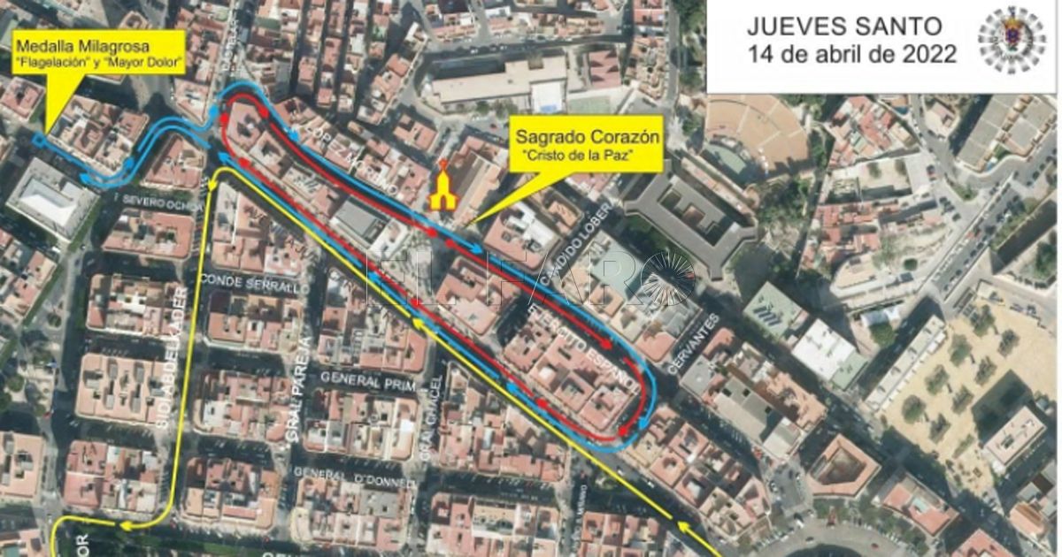 centro Policía Local pide no usar el coche en el centro por las procesiones de este jueves