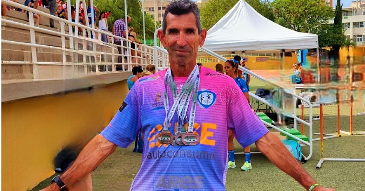 11111111 Federico Sáez suma cuatro medallas en el Andaluz Máster de atletismo