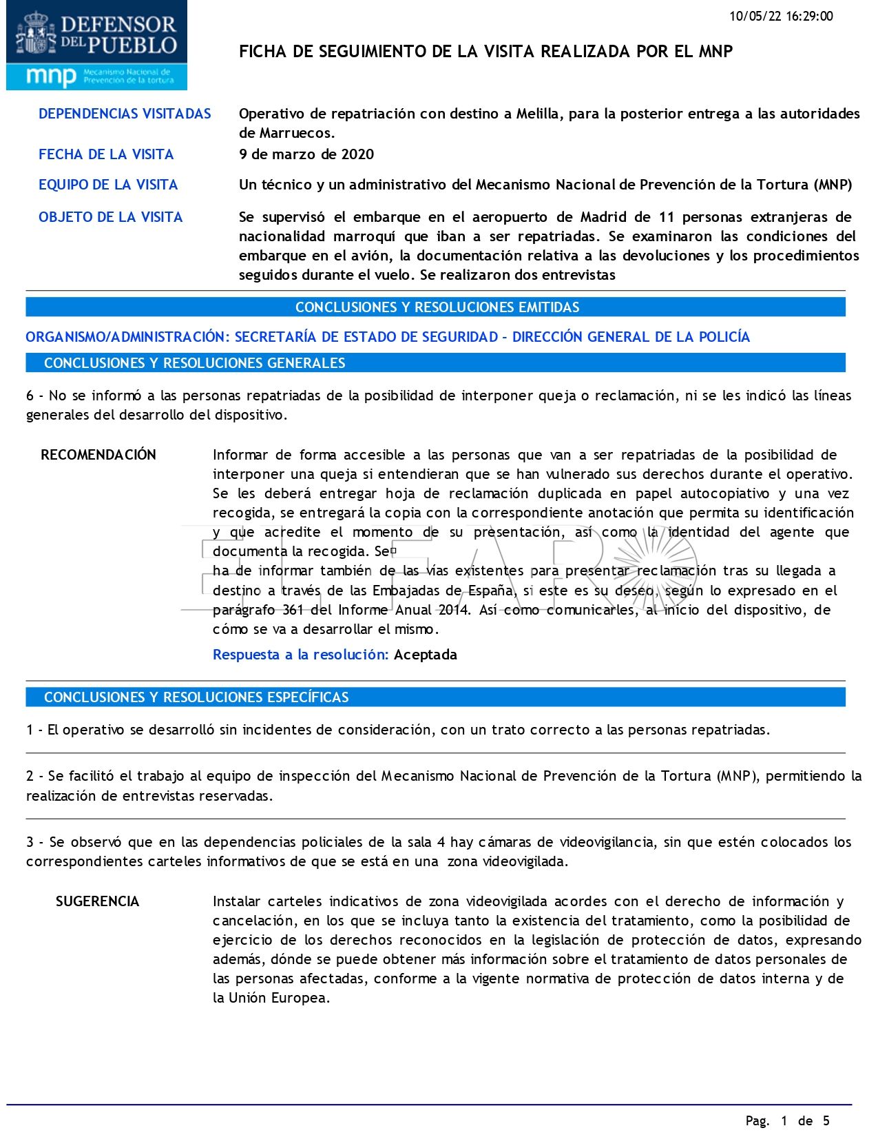 20224104290 matriz 20003824 page 0001 El Defensor del Pueblo supervisó un operativo de repatriación de 11 marroquíes a Melilla