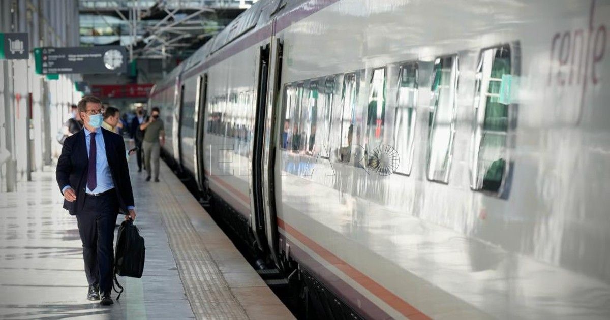 Feijóo a punto de coger un tren. Feijóo marca el camino a seguir en el PP: "No se trata sólo de aritmética"
