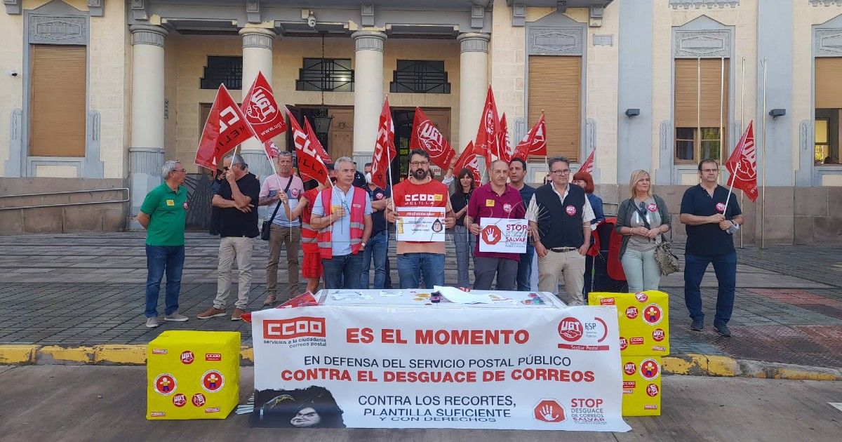 Huelga Convocan a una huelga general en Correos del 1 al 3 de junio en Melilla