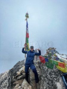 WhatsApp Image 2022 05 13 at 6.55.39 AM El policía melillense Álvaro García corona el Nangkartshang, de 5.083 m, con los ojos puestos en el campamento base del Everest